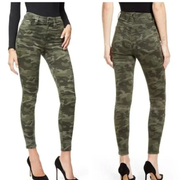 Good American Good Waist Skinny Jeans in Camo GW001PT 4/27 - Picture 5 of 12